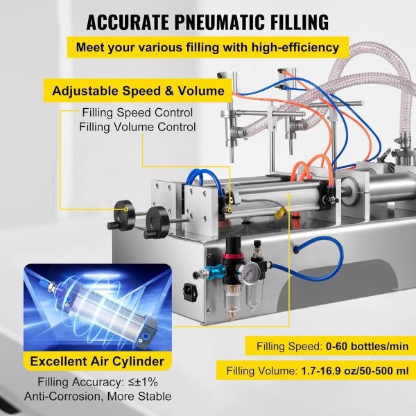 double head liquid filling machine 100ml - 1000ml