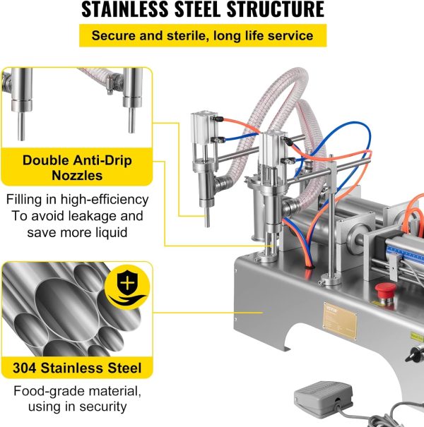 double head liquid filling machine 100ml - 1000ml